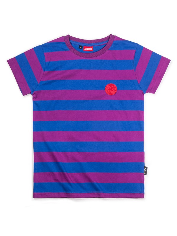 Magenta/Blue Stripes, women's t-shirt