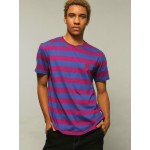 Magenta/Blue Stripes, men's t-shirt