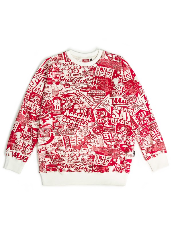 Red pattern, sweatshirt